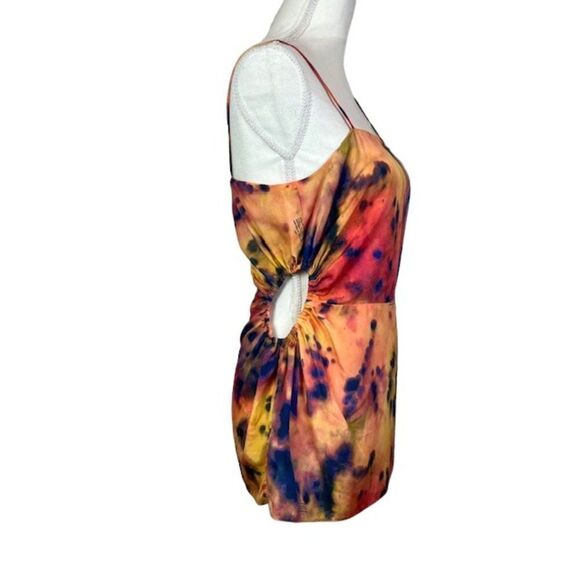 Rokh Women's Orange Tie Dye Open Side Spaghetti Strap Top Size 10 (FR42) - Picture 5 of 12